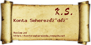 Konta Seherezádé névjegykártya